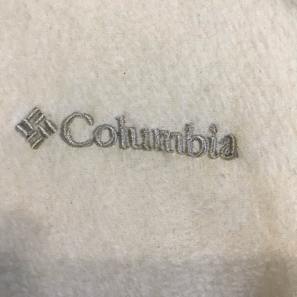 Columbia White Fleece Full Zip-Up Vest  Size Large - Picture 2 of 6